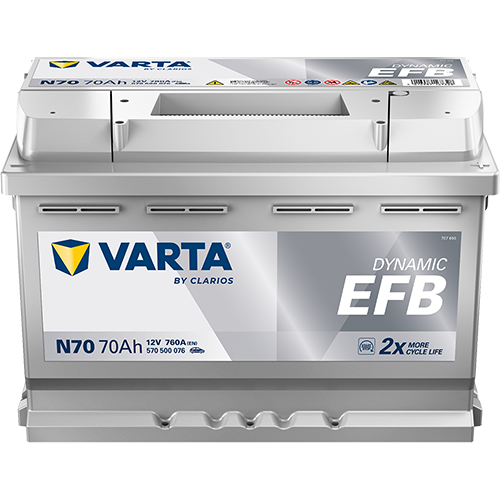 VARTA DYNAMIC-EFB 12V  70Ah  N70